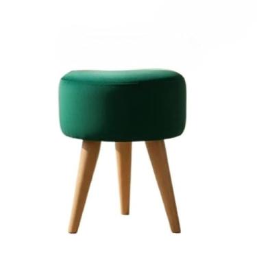 Imagem de Puff Redondo Pé Palito Banqueta 36x36cm Reforçada(VERDE)