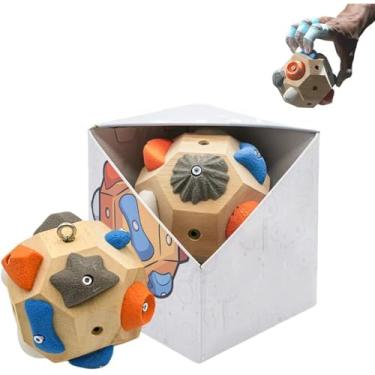 Imagem de Bloco de pedregulho feito à mão – Construa força e precisão, presente de alpinistas para presente de alpinismo, bola de treinamento de escalada 3D para força dos dedos, ferramenta de treinamento de