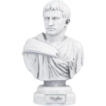 Imagem de Estátua Busto Virgílio - Marão - Poeta Romano (Cor Mármore)