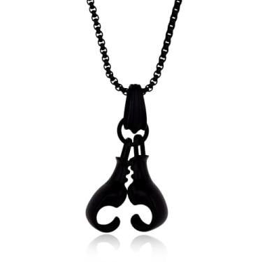 Imagem de Sudaporn Colar de luva de boxe para homens boxeadores, presentes de aniversário, Natal, fãs de boxe para fãs de boxe, colares de boxe pretas, presentes de agradecimento, muay thai, karatê, kickboxing