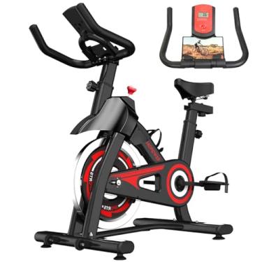 Imagem de Bicicleta ergométrica, bike de exercício interno, bicicleta ergométrica com monitor LCD（Preto)