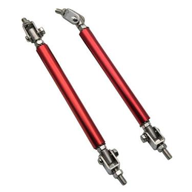Imagem de Haste divisora, MASO RED AJUSTÁVEL 100 mm PARA-CHOQUE DIANTEIRO LIP Strut Hastes BAR SUPORTE INOXIDÁVEL - VERMELHO