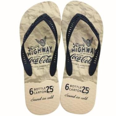Imagem de Chinelo de Dedo Masculino Casual Dia a Dia Praia Passeio Coca Cola Cc4356-Masculino