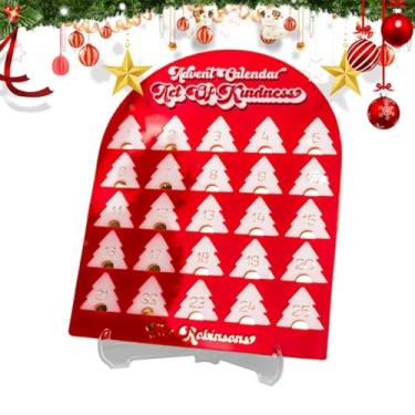 Imagem de Shakven Calendário de contagem regressiva da árvore de Natal,Calendário do advento da árvore de Natal, Calendário de contagem regressiva de 24 dias, Ornamento de mesa acrílico 2D criativo para