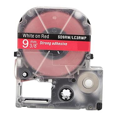 Imagem de Fita de etiqueta de substituição transparente resistente à abrasão e anticorrosão Fita de etiquetagem para máquina de etiquetagem KING JIM SR230C SR230CH SR530C Material plástico (Texto branco de 9