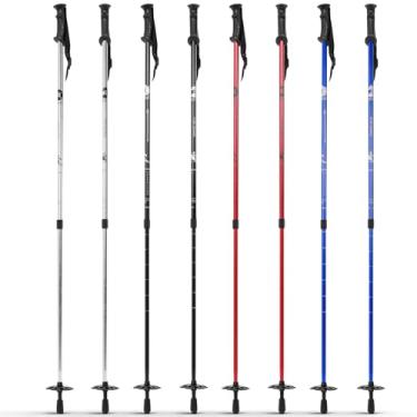 Imagem de VioraWhite Pacote com 8 bastões de esqui ajustáveis para esqui alpino, leves, de alumínio, para adultos, homens e mulheres (78-135 cm/31-53 polegadas) (preto, vermelho, azul, prata)