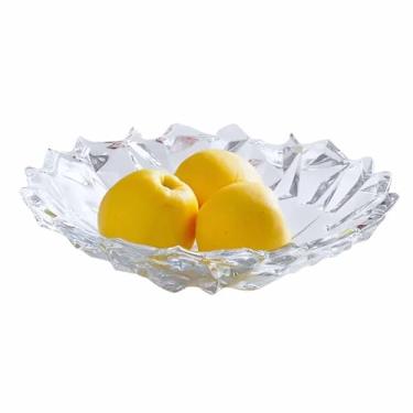 Imagem de Centro de Mesa em Vidro Transparente, Fruteira Estilo Vulcano, Decorativo para Sala de Jantar