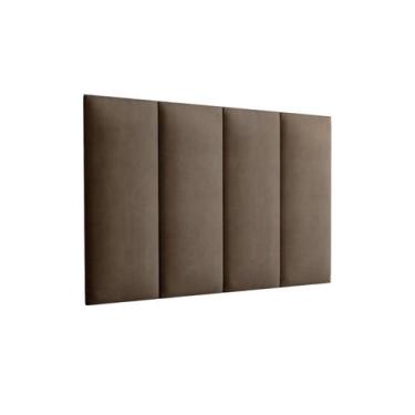 Imagem de Painel Cama Box Valence 0,90 Tecido Suede Cor Marrom - Comprar Móveis 