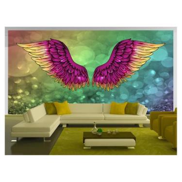 Imagem de Papel De Parede 3D Arte Asas Selfie Insta Cores 3,5M Tra278 - Você Dec
