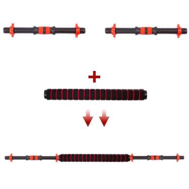 Imagem de Barra Supino Halter com Rosca e Conector Kit 2 em 1 Yangfit-Unissex
