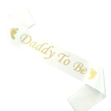 Imagem de Faixa Daddy to Be para chá de bebê, faixa engraçada para o homem por trás da batida, lembrancinha de festa de fraldas Dadchelor para pai para si mesmo, ideias de presente de papai, menino ou menina, d