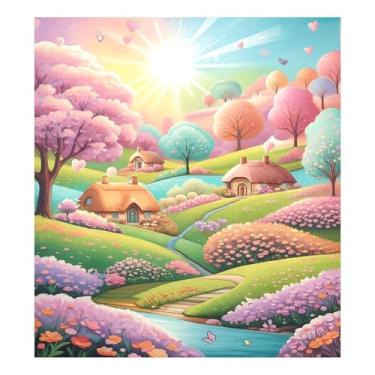 Imagem de SEHANY Dreamy Garden Wildflowers capa de ímã de lava-louças, adesivos magnéticos para decoração de Natal antiarranhões para painel de geladeira e lava-louças, decoração de Natal de cozinha doméstica