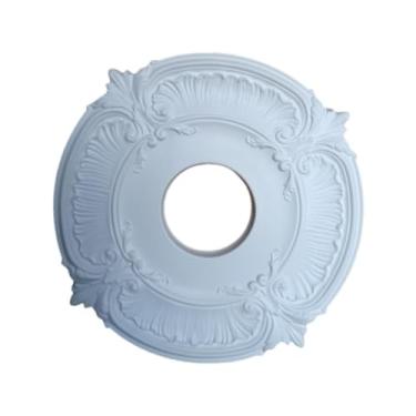 Imagem de Baoblaze Medalhão de iluminação de teto em PU, placa de cobertura de luz decorativa para sala de estar.