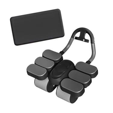 Imagem de menolana Roda abdominal Roda de exercício silenciosa de retorno automático AB com tapete de joelho para academia em casa, Preto