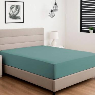 Imagem de Lençol De Elástico Queen Malha Liso Vivaldi 100% Algodão Atlantis