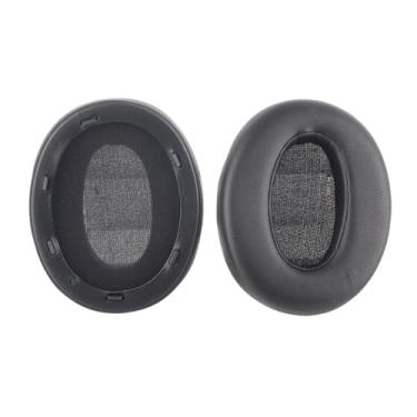 Imagem de Asixxsix Substituição de Almofadas de Ouvido, Espuma de Isolamento de Ruído de Couro de Proteína Macia Almofadas de Ouvido Espessadas Com Espuma de Memória de Alta Densidade, de (BLACK)