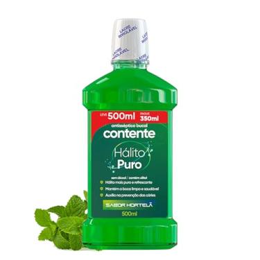 Imagem de ORGÂNICO NATURAL Antisséptico Bucal Contente Hálito Puro - Sem Flúor e Sem Álcool - Com Xilitol - Vegano - 500ml