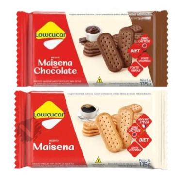 Imagem de Kit Biscoito Maisena e Chocolate Lowçucar Zero Adição de Açúcares Sem 