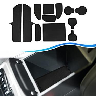 Imagem de SXCY Adequado para 2022 2023 2024 Hyundai Santa Cruz Slot Pad Fit 2024 Santa Cruz Cup Holder Inserts Liner 2024 Santa Cruz Porta Groove Pad 2024 Santa Cruz Tapete antiderrapante para portão (12 peças