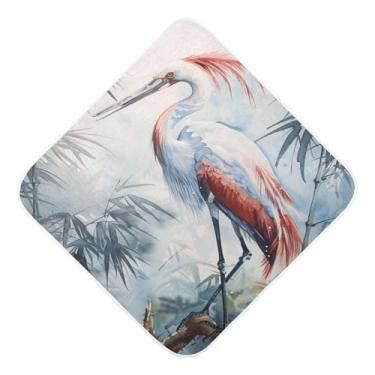 Imagem de Toalhas de bebê com capuz ultra macias absorventes toalha de banho de algodão musselina árvore de pássaro para bebês recém-nascidos 76 x 76 centímetros