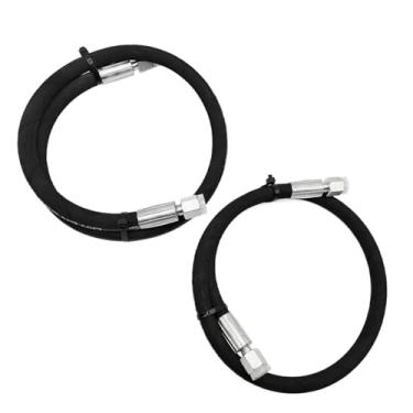 Imagem de Meyffon Mangueira hidráulica para escavadeira de 1/10.2 cm 78.0 cm com encaixes apto para miniescavadeira, clipe hidráulico de polegar/tubo de drenagem de óleo, montagem de mangueira hidráulica M14 x