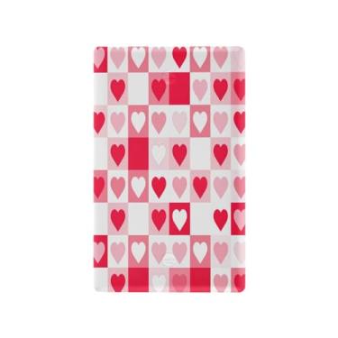 Imagem de Wassud Placa de cobertura para interruptor de luz, 1 capa de tomada em branco, placa de parede, bonito formato de coração, decoração de casa, sala de estar, quarto, decoração