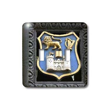 Imagem de 3dRose lsp_81981_2 Irlanda Dublin, Trinity College brasão Eu15 Cmi0234 Cindy Miller Hopkins interruptor duplo