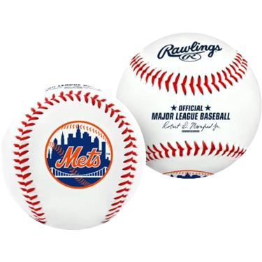 Imagem de Bola de Beisebol Rawlings MLB New York Mets, oficial, branco