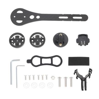 Imagem de LT Easiyl Suporte para computador GPS de bicicleta de fibra de carbono compatível com Garmin compatível com guidão integrado Bryton, 165 mm