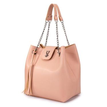 Imagem de Bolsa feminina Grande de Ombro 2 Peças - Duarts, Amêndoa