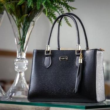 Imagem de Bolsas Femininas Media de Mão e Transversal - Lorena, Preto
