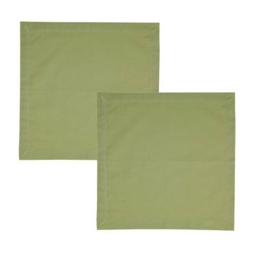 Imagem de Cj 2 Guardanapos de Tecido Algodão Verde Claro 40x40cm Royal Decor