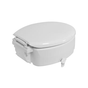 Imagem de Assento Sanitário Elevado Astra TAE13T/K com Tampa e Trava 16,5cm Almofadado