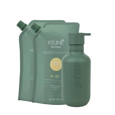 Imagem de Kit Keune So Pure Restore Shampoo Extra Refil e Dispenser Frasco (3 pr