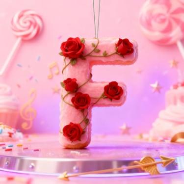 Imagem de Decorações de Dia dos Namorados de cristal A-Z, enfeites de Natal feitos à mão com letra rosa, decoração de carro e casa - decoração de acrílico escolar, ideias de troca de presentes para amigos, sala