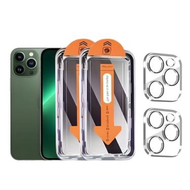 Imagem de Pacote com 2 protetores de tela de privacidade para iPhone 13 Pro Max [6,7 polegadas] + 2 protetores de lente de câmera, película de vidro temperado privada antiespião, [dureza 9H] - HD