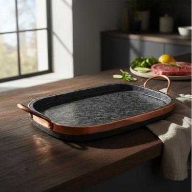 Imagem de Grelha Chapa Oval Funda De Pedra Sabão 40 Cm