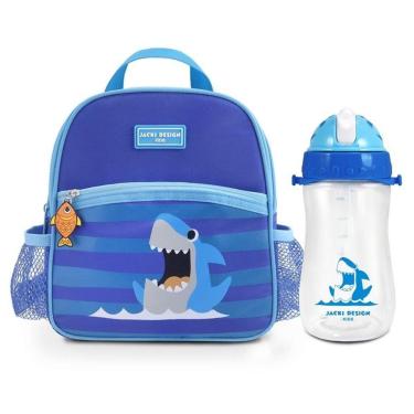 Imagem de Kit Lancheira Térmica 4750ml Com Garrafa Infantil 460ml - Jacki Design Azul