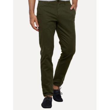 Imagem de Calça Tommy Hilfiger Masculina de Sarja Brooklyn Verde Militar, 38