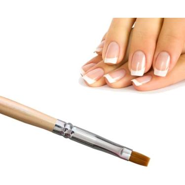 Imagem de Pincel Profissional para Unha em Gel Nº 8 – Precisão e Controle para Alongamento e Modelagem | Cerdas de Náilon Premium e Cabo em Madeira Ergonômico