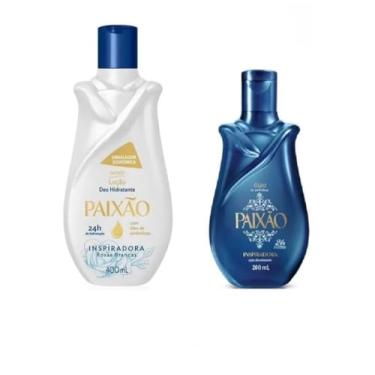 Imagem de Kit Loção Deo Hidratante Paixão Inspiradora Rosas Brancas 400ml com Óleo de Amêndoas 24h Hidratação + Óleo Corporal Desodorante 200ml