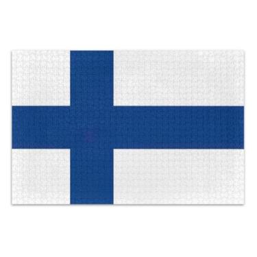 Imagem de Finland Flag Adult Puzzles, Jigsaw Puzzles 1000 Pieces, Interlock Perfectly, Home Decor Gift Party for Men Women