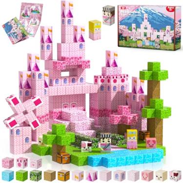 Imagem de Annexfun Blocos Magnéticos - 100 Peças De Construção Magnéticos, Castelo Magnético, Princesa, Jardim, Cubos Stem Para Crianças Pequenas, Brinquedos A Partir 3 Anos