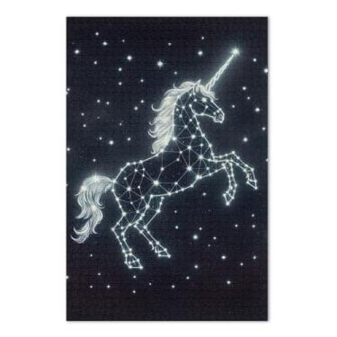 Imagem de Constellation Unicorn Adult Puzzle, 500 Piece Puzzles, Interlock Perfectly, Home Decor Gift Party for Men Women