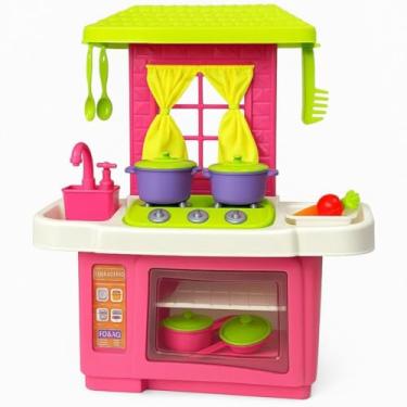 Imagem de Kit Cozinha Infantil Forno Pia fogão e Acessórios