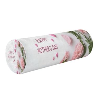Imagem de Wassud Travesseiro de pescoço Happy Mother's Day com cravos para viagem, cervical, travesseiro redondo de espuma viscoelástica para alívio da dor no ombro e pescoço
