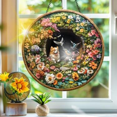 Imagem de Acrílico colorido, apanhador de sol, repolho, decoração de janela pendurada, arte de parede de arco-íris, para varanda, interior e exterior, jardim, enfeites de Natal, decoração 19 x 19 cm, CH#145