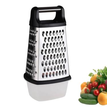 Imagem de Ralador de vários lados com recipiente, para queijos e raspas, fácil limpeza