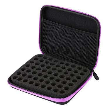 Imagem de GLOGLOW Saco de Armazenamento/bolsa de Armazenamento, Material EVA, Organizador de 63 Garrafas, Preto/roxo/azul/laranja, Design Anti-colisão, Portátil para Casa e Viagens de óleo Essencial Nan (Roxo)