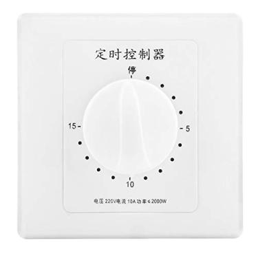 Imagem de GLOGLOW Interruptor Programável do Temporizador da Bomba de água do Temporizador, Controle Mecânico da Contagem Regressiva, Ac 220v, 15 Minutos, Uso Interno, 3.3x3.3x1.9 Polegada Nan Ferramentas de